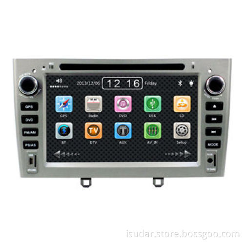 Car GPS System for Peugeot 408 2012, NAV/CD/MP3/DVD/USB/SD/BT, with 7" TFT Monitor